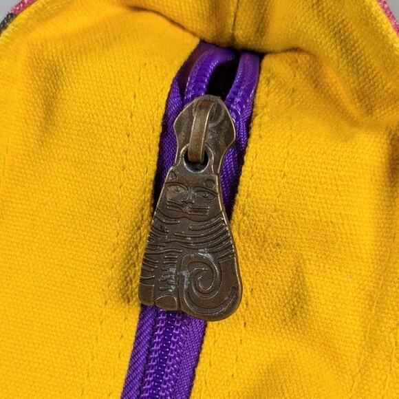 Laurel Burch Fantastic Feline Totem Canvas Medium Sized Tote Shoulder Bag - Picture 9 of 15